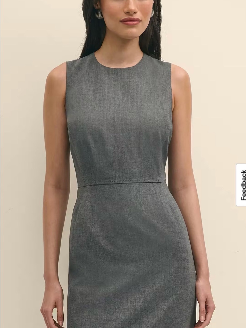Pristine Brooks Brothers Gray Italian Wool Sheath Dress